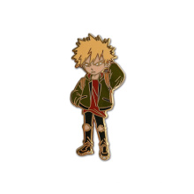 Fast delivery enamel lapel pins Custom Anime hard enamel pin metal badge